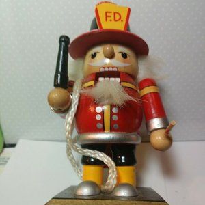 Fireman Vintage Toy Soldier Solid Wood 2014 (Not a Toy)